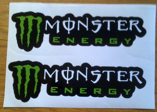 Pair off Monster Energy decals stickers graphics Pair off Monster Energy decals stickers graphics