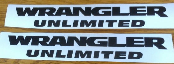 Wrangler Unlimited side graphics decals stickers