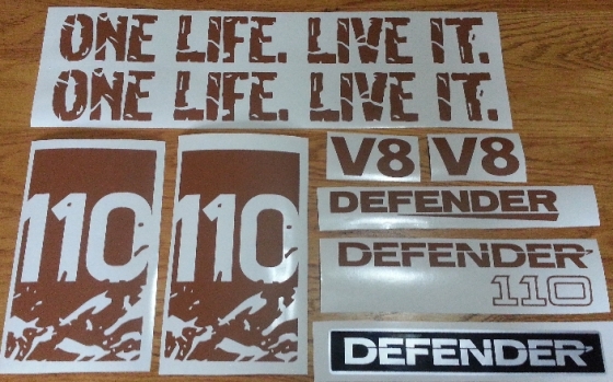 Land rover 110 V8 decals stickers graphics kit Land rover 110 V8 decals stickers graphics kit