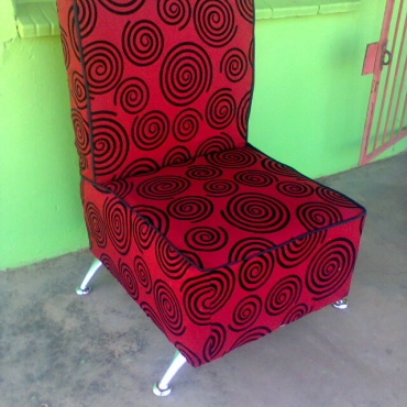 Red Corner Chair With Modern Legs Junk Mail