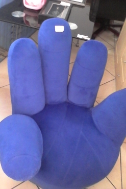 Blue Hand Shaped Chair Junk Mail