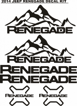 Graphics decals sticker kit for a 21014 Jeep Renegade Graphics decals sticker kit for a 21014 Jeep Renegade