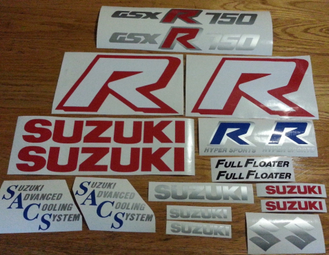 1986 GSXR 750 suzuki graphics sticker sets 1986 GSXR 750 suzuki graphics sticker sets