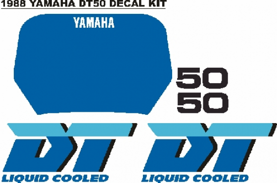 1988 Yamaha DT50 LC decals stickers graphics kit